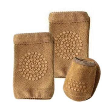 Anti-slip pre-walker socks with grip + baby knee pads